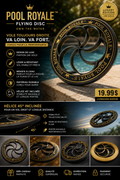 POOL ROYALE™ Flying Disc – Édition Luxury 24K Gold | 19,99 $