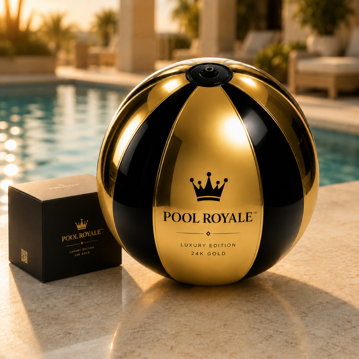 POOL ROYALE™ Luxury 24K Gold Edition Inflatable Pool Ball