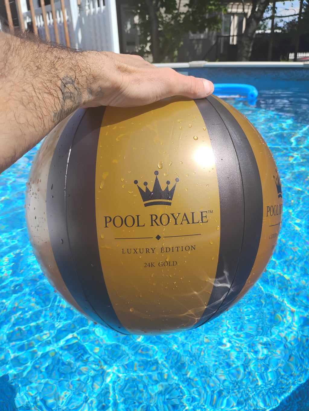 POOL ROYALE™ Luxury 24K Gold Edition Inflatable Pool Ball